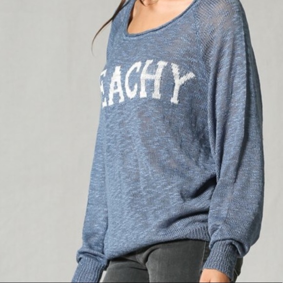 ☀️BLUE “PEACHY” KNIT TOP - Picture 5 of 8